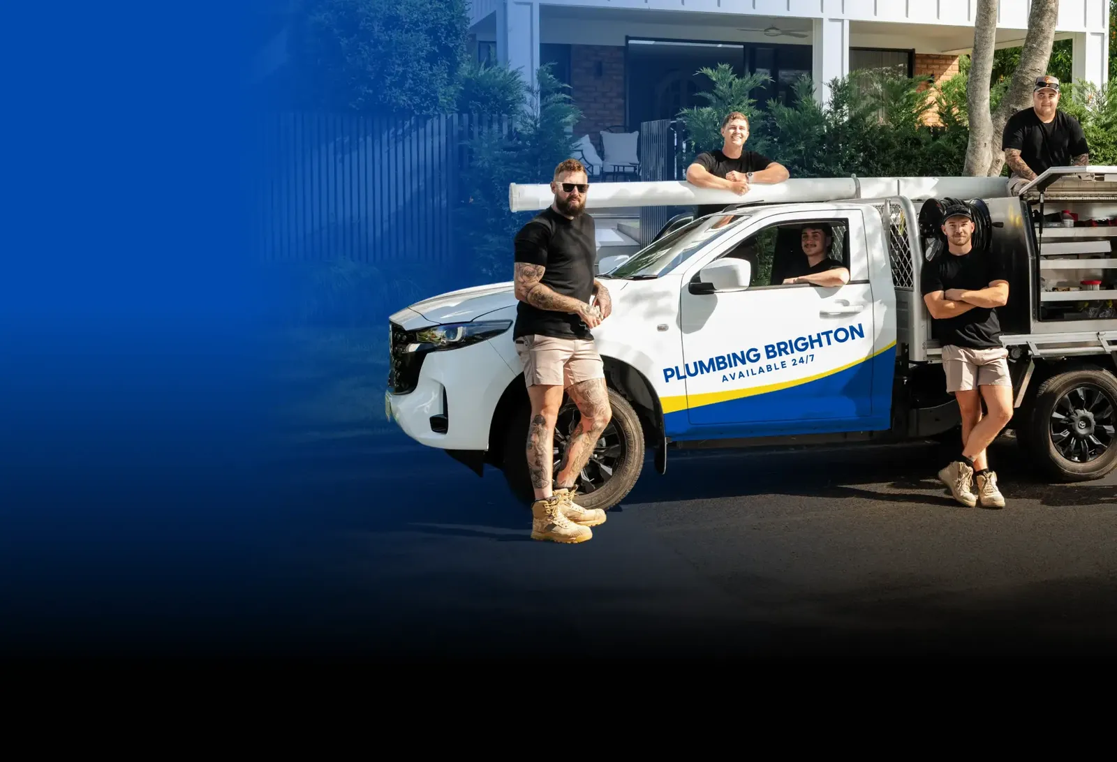Plumbing Brighton team with the ute